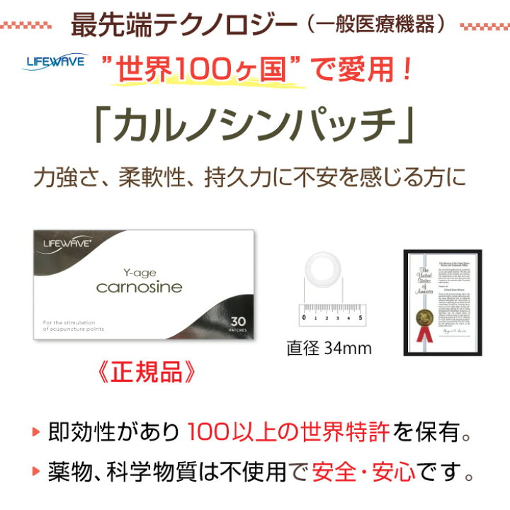楽天市場】カルノシンパッチ【正規品】ライフウェーブ社製（リピート 