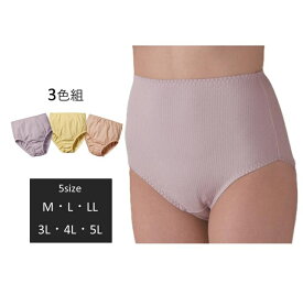 綿100％深ばきフライス編ショーツ 3色組