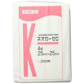 ネオガーゼ　未滅菌　25cm×25cm　4折 021-460110-00　200枚