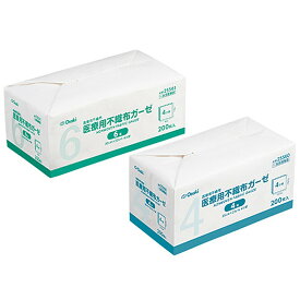 医療用不織布ガーゼ　6号　30cm×30cm 　25561　　4ツ折　200枚
