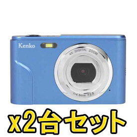 【★お得な2台セット！】【即配】デジタルカメラ KC-03TY BL ブルー ★microSDHC8GB付★ ケンコー KENKO　【送料無料】気軽に使えるお散歩カメラ【あす楽対応】