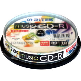 【即配】 RiDATA 音楽録音用CD-R 1回録音用 CD-RMU80.10SP A 80分 10枚【あす楽対応】