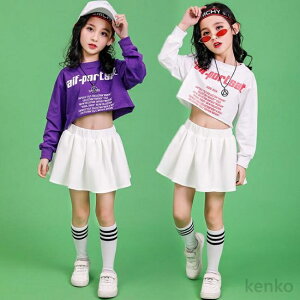 【送料無料】Tシャツ + スカート 2点セット セットアップ キッズ ジュニア ガールズ レディース 韓国 ストリート スポーツウェア パンツセット ダンス衣装