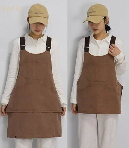 ガーデニングエプロン レディース メンズ 料理 家庭 キッチン おしゃれ アウトドア レトロ 庭師 職人 作業服 厚手 キャンバス ブラック グレー キャメル