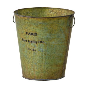 ダストボックス 屋外 北欧 アンティーク スチール 蓋なし リビング 部屋用 ガーデニング レトロ ブリキバケツ風 おしゃれ スチール かわいい 可愛い 北西海岸 西洋風 プランター 収納 植物