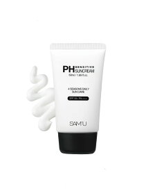 【楽天スーパーセール】 サミュ SAM'U PH センシティブ サンクリーム PH SENSITIVE SUNCREAM 50ml SPF50+ PA＋＋＋＋ スキンケア 肌に優しいクリーム 弱酸性クリーム 保湿 水分 敏感 化粧品 韓国コスメ PHクリーム 日焼け止め