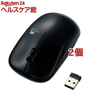 �G���R�� ���C�����X�}�E�X 3�{�^�� BlueLED 2.4GHz ���� �V�����g���[ M-FIR08DRBK(2�Z�b�g)�y�G���R��(ELECOM)�z