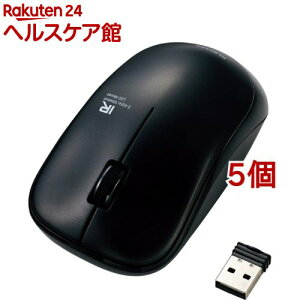 �G���R�� ���C�����X�}�E�X 3�{�^�� BlueLED 2.4GHz ���� �V�����g���[ M-FIR08DRBK(5�Z�b�g)�y�G���R��(ELECOM)�z