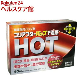 【第3類医薬品】コリアフターパップF温感 ホット(40枚入(セルフメディケーション税制対象))【コリアフタ】