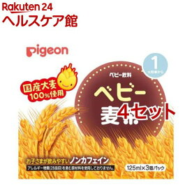 【訳あり】ピジョン ベビー飲料 ベビー麦茶(125ml*3本入*4セット)【ピジョン ベビー飲料】