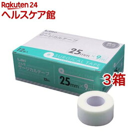 エルモ サージカルテープ 医療用 25mmX9m(12巻*3箱セット)【エルモ】