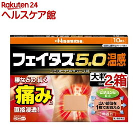 【第2類医薬品】フェイタス5.0 温感 大判サイズ(10枚入*2箱セット(セルフメディケーション税制対象))【フェイタス】