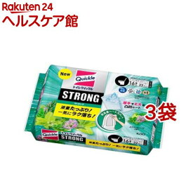 トイレクイックル ストロング トイレ掃除シート エクストラハーブ 詰替(16枚入*3袋セット)【クイックル】