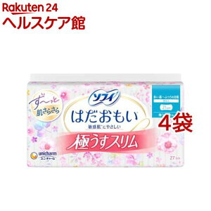 ソフィ はだおもい 極うすスリム 多い昼〜ふつうの日用 21cm 羽なし(27枚*4袋セット)【ソフィはだおもい極うすスリム】