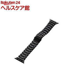 �G���R�� Apple Watch �o���h 44�^42mm �v���~�A���X�e�����X �u���b�N AW-44BDSS3BK(1��)�y�G���R��(ELECOM)�z