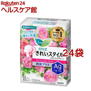 ロリエ きれいスタイル 消臭プラス フレッシュローズの香り(62個入*24袋セット)【ロリエ】