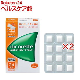 【第(2)類医薬品】ニコレット フルーティミント(24個入×2セット(セルフメディケーション税制対象))【ニコレット】
