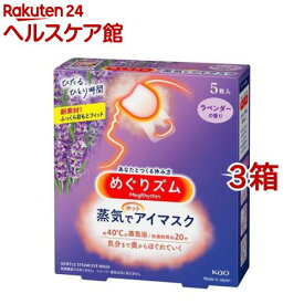 めぐりズム 蒸気でホットアイマスク ラベンダーの香り(5枚入*3箱セット)【めぐりズム】