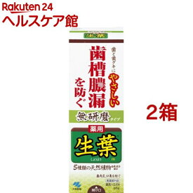 生葉 無研磨タイプ(95g*2箱セット)【生葉】[歯槽膿漏を防ぐ 和漢ハーブの香味 薬用ハミガキ]