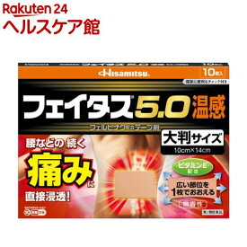 【第2類医薬品】フェイタス5.0 温感 大判サイズ(10枚入(セルフメディケーション税制対象))【フェイタス】