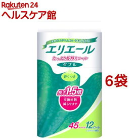 エリエール トイレットティシュー たっぷり長持ち ダブル( 12ロール×6個セット)【エリエール】[トイレットペーパー]