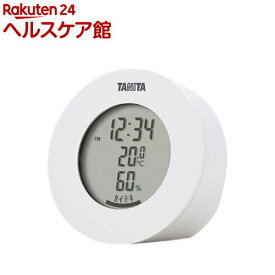 タニタ デジタル温湿度計 ホワイト TT-585-WH(1個)【タニタ(TANITA)】[温度計 湿度計 卓上 マグネット 丸型 TT-585 WH]
