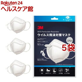 3M ウイルス飛沫対策マスク 白 KF94W3(3枚入*5袋セット)【3M(スリーエム)】[マスク ウイルス KF94 不織布 快適形状 密着フィット]