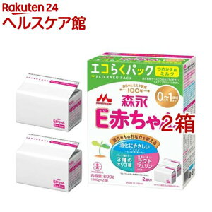 森永 E赤ちゃん エコらくパック つめかえ用(400g*2袋入*2コセット)【E赤ちゃん】[粉ミルク]