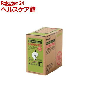 �G���R�� LAN�P�[�u�� 100m ���� �P�� CAT6A�Ή� �z���C�g LD-GPAL�^WH100RS(1�{)�y�G���R��(ELECOM)�z