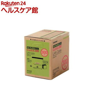 �G���R�� LAN�P�[�u�� 300m ���� �P�� CAT6A�Ή� �z���C�g LD-GPAL�^WH300RS(1�{)�y�G���R��(ELECOM)�z