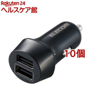 �G���R�� �V�K�[�`���[�W���[ ���v�o��12W 2�|�[�g USB A *2 �u���b�N EC-DC08BK(10�Z�b�g)�y�G���R��(ELECOM)�z