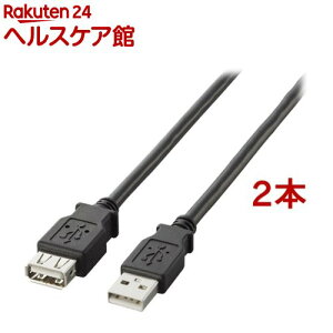 GR USBP[u USB2.0 A-A 2dV[hP[u RoHS ubN 1m(2{Zbg)