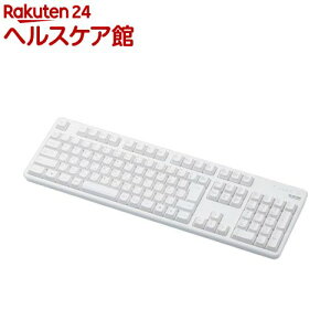 エレコム キーボード ワイヤレス 無線 フルサイズ メンブレン ホワイト TK-FDM106TWH(1台)【エレコム(ELECOM)】
