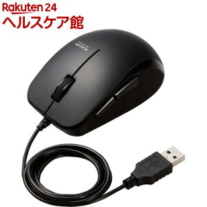 エレコム マウス 有線 抗菌 静音 ブルーLED 5ボタン Mサイズ M-BL28UBSKBK(1個)【エレコム(ELECOM)】