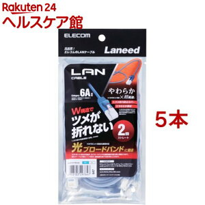 GR 炩LANP[u CAT6A ܐ܂h~ 2.0m u[ LD-GPAYT^BU20(5{Zbg)yGR(ELECOM)z