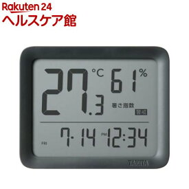 タニタ コンディションセンサー デジタル温湿度計 時計 ダークグレー TC-421-DG(1個)【タニタ(TANITA)】