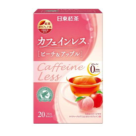 [三井農林]日東 カフェインレス 紅茶 ピーチアップル ティーバッグ 20袋入りx1個