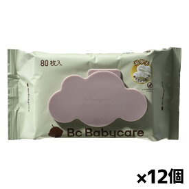 H&S BC Babycare 超厚手おしりふき手口ふき 80枚 x12個(ベビー用品 お尻 お口拭き ウェットティッシュ 厚手 大判 無添加 アルコール不使用)