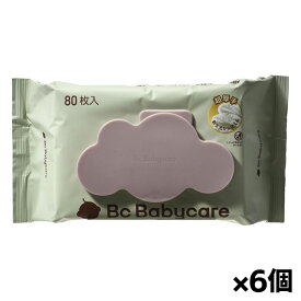 H&S BC Babycare 超厚手おしりふき手口ふき 80枚 x6個(ベビー用品 お尻 お口拭き ウェットティッシュ 厚手 大判 無添加 アルコール不使用)