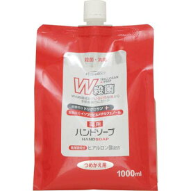 [熊野油脂]ファーマアクト W殺菌 薬用ハンドソープ スパウト付 つめかえ用 1L (PHARMA ACT)