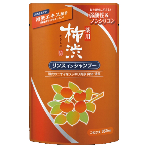 超特価 熊野油脂 薬用 柿渋 リンス シャンプー 現品 350mL イン