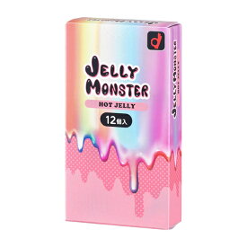 【ゆうパケット配送対象】オカモト JELLY MONSTER ゼリーモンスター ホットゼリー 12個入り(コンドーム 避妊具)(ポスト投函 追跡ありメール便)