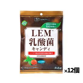 【創健社】LEM乳酸菌キャンディ 63g(個包装込み) x12個(飴 ハッカ味 喉の乾燥が気になる時 外出時)