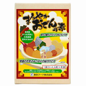 【東京フード】まろやかおでんの素 16.5g x 4袋(焼津産かつお荒節 北海道産昆布 国産椎茸エキス 煮もの 鍋 うどんつゆ)