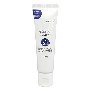 ヱスケー石鹸 泡立たないハミガキ 100g スペアミント味(無添加(無着色、防腐剤不使用) x1個