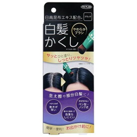 TO-PLAN トプラン 日高昆布エキス配合 白髪かくし やわらかブラシ ブラック(生え際 部分白髪 お出かけ前 さっとひと塗り)