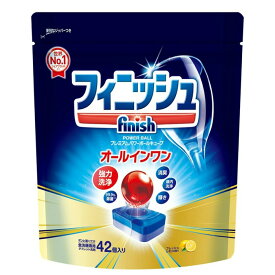 [フィニッシュ]プレミアムパワーボール キューブ オールインワン レモンの香り 42個入り(食洗機 洗剤 消臭 庫内洗浄)