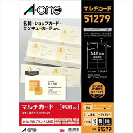 【ゆうパケット配送対象】マルチカード 各種プリンタ兼用紙 アイボリー 厚口タイプ A4判 10面 名刺サイズ…