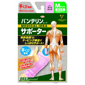 【ゆうパケット配送対象】バンテリンコーワ サポーター 手くび専用 ライトピンク ふつうサイズ（1枚入）手首周囲15～17cm(ポスト投函 追跡ありメール便)