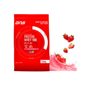 DNS(ディーエヌエス) プロテインホエイ100 いちごミルク風味 3150g (大量摂取型プロテイン ホエイプロテイン WHEY100 筋トレ タンパク質 プロテインパウダー)